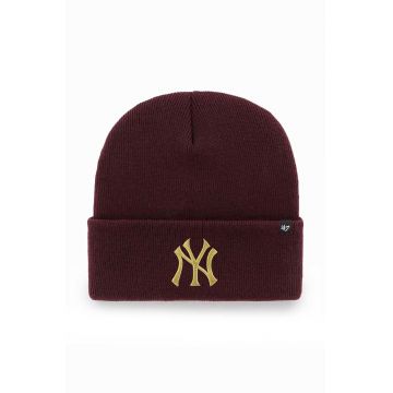 47brand caciula Mlb New York Yankees culoarea bordo,