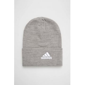 adidas caciula culoarea gri, din tricot gros