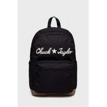 Converse rucsac culoarea negru, mare, cu imprimeu