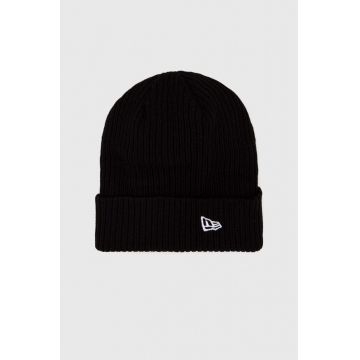 New Era caciula culoarea negru, din tricot gros