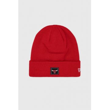 New Era caciula culoarea rosu, din tricot gros