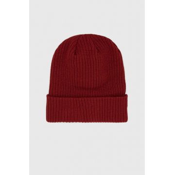 New Era caciula culoarea rosu, din tricot gros