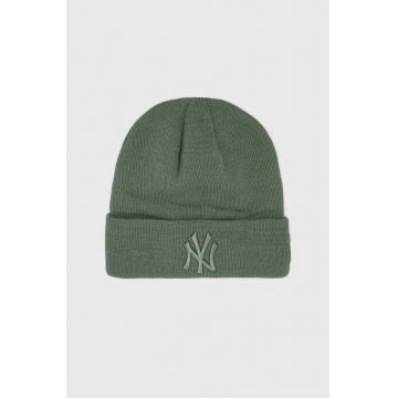 New Era caciula culoarea verde, din tricot gros