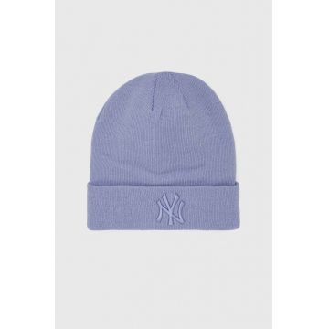 New Era caciula culoarea violet, din tricot gros