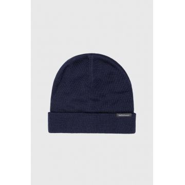 Peak Performance caciula de lana culoarea albastru marin, de lana, din tricot gros Peak Performance caciula de lana culoarea albastru marin, de lana, din tricot gros