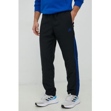 adidas pantaloni de trening barbati, culoarea negru, cu imprimeu