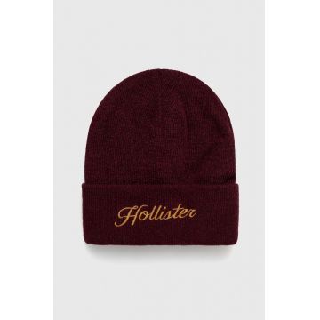 Hollister Co. caciula culoarea bordo,