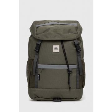 Lefrik rucsac barbati, culoarea verde, mare, neted