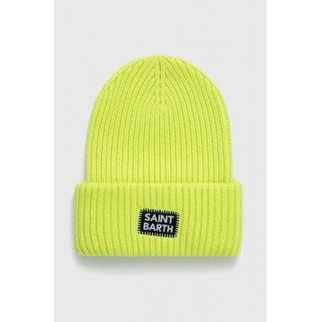 MC2 Saint Barth caciula din amestec de lana culoarea verde, din tricot gros MC2 Saint Barth caciula din amestec de lana culoarea verde, din tricot gros