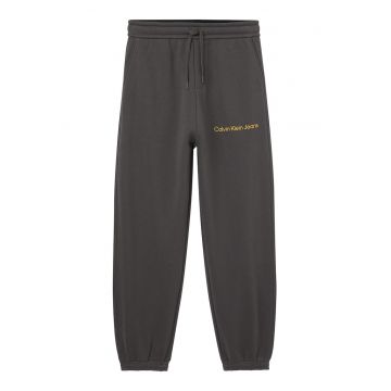 Pantaloni sport cu snur si logo