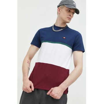 Ellesse tricou din bumbac culoarea albastru marin, modelator