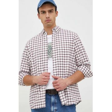 GAP camasa din bumbac barbati, culoarea violet, cu guler button-down, regular