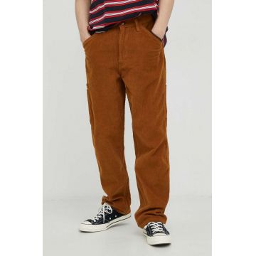 Levi's pantaloni de catifea cord barbati, culoarea maro, cu fason cargo