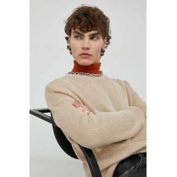 Marc O'Polo pulover de bumbac barbati, culoarea bej