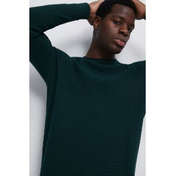 Medicine pulover barbati, culoarea verde, light