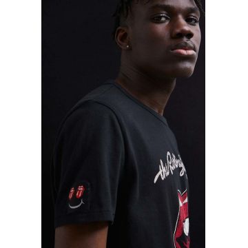 Medicine tricou din bumbac culoarea negru, cu imprimeu