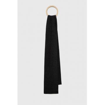Michael Kors esarfa din amestec de lana culoarea negru, neted Michael Kors esarfa din amestec de lana culoarea negru, neted