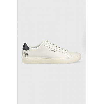 PS Paul Smith sneakers din piele rex , culoarea alb