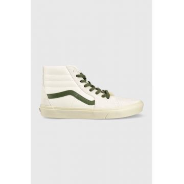 Vans tenisi de piele Sk8-hi barbati, culoarea bej