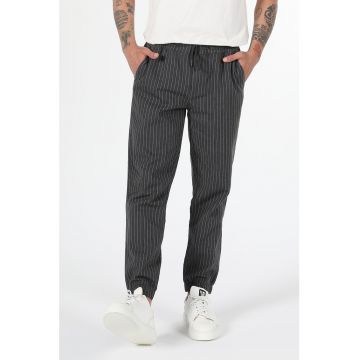 Pantaloni in dungi din amestec de in Pantaloni in dungi din amestec de in