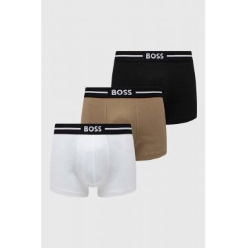 BOSS boxeri 3-pack barbati, culoarea alb