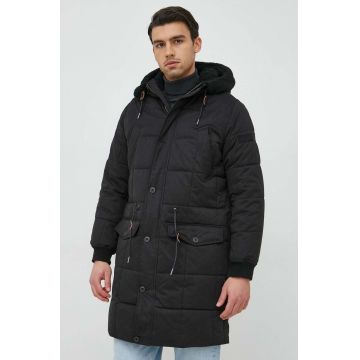 Pepe Jeans hanorac Jaden barbati, culoarea negru, de iarna