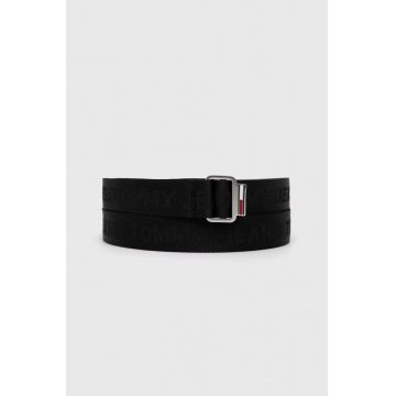 Tommy Jeans curea barbati, culoarea negru