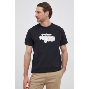 Deus Ex Machina tricou din bumbac culoarea negru, neted