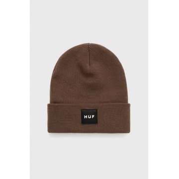 HUF caciula culoarea maro, din tesatura neteda HUF caciula culoarea maro, din tesatura neteda