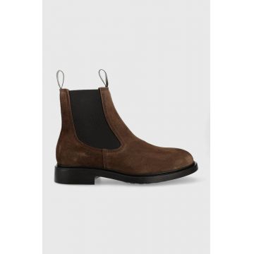 Gant botine din piele intoarsa Millbro barbati, culoarea maro