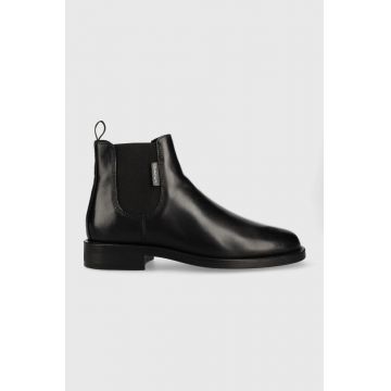 Gant ghete chelsea de piele Brockwill barbati, culoarea negru