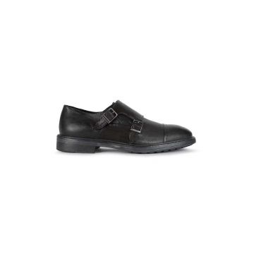 Geox pantofi de piele U AURELIO E barbati, culoarea negru, U26F7E-000TU-C9999