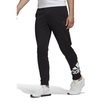 Pantaloni sport cu croiala conica si detaliu logo