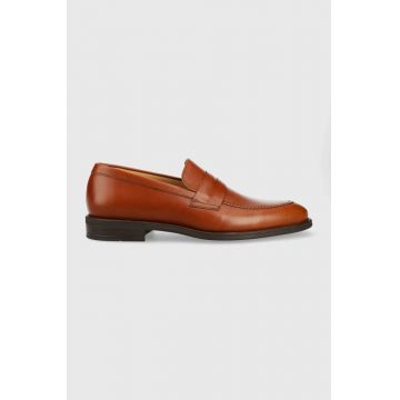 PS Paul Smith mocasini de piele Remi barbati, culoarea maro