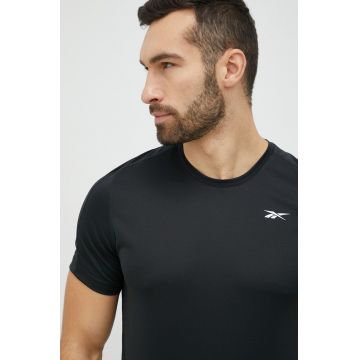 Reebok tricou de antrenament Tech culoarea negru, neted