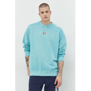 Tommy Jeans hanorac de bumbac barbati, culoarea verde, cu imprimeu