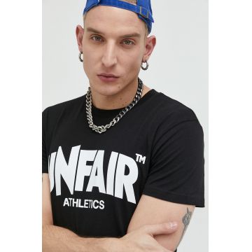 Unfair Athletics tricou din bumbac culoarea negru, cu imprimeu