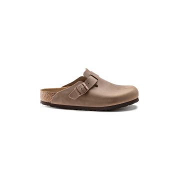 Birkenstock papuci din nubuc Boston culoarea maro, 960811