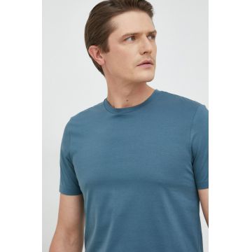 BOSS tricou din bumbac bărbați, culoarea bleumarin, uni 50468395