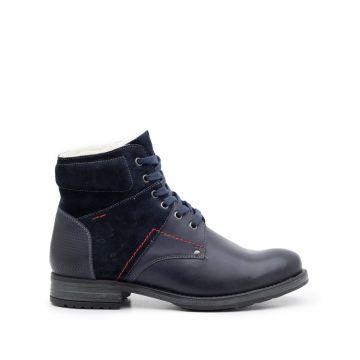 Ghete barbati din piele naturala, Leofex - 905 blue box velur Ghete barbati din piele naturala, Leofex - 905 blue box velur