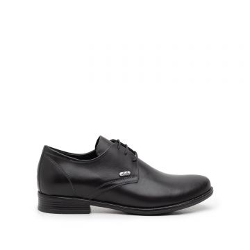 Pantofi casual barbati din piele naturala, Leofex - 578 negru box