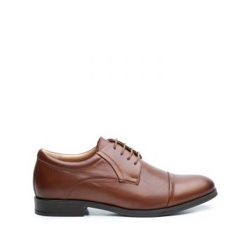 Pantofi eleganti barbati din piele naturala, Leofex - 930 Cognac box