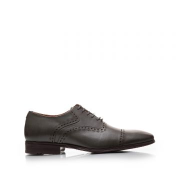 Pantofi eleganti barbati, Oxford din piele naturala, Leofex- 748 Verde Box