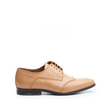 Pantofi eleganti Derby din piele naturala - 780 cappuccino