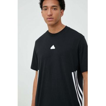 Adidas tricou din bumbac culoarea negru, cu imprimeu