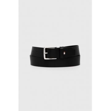 BOSS curea de piele barbati, culoarea negru