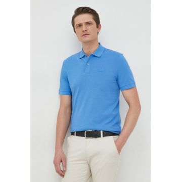 BOSS polo de bumbac neted