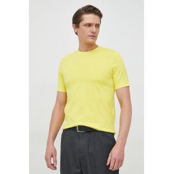 BOSS tricou din bumbac culoarea negru, neted