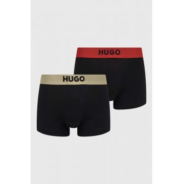 HUGO boxeri 2-pack barbati, culoarea negru