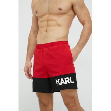 Karl Lagerfeld pantaloni scurti de baie culoarea rosu